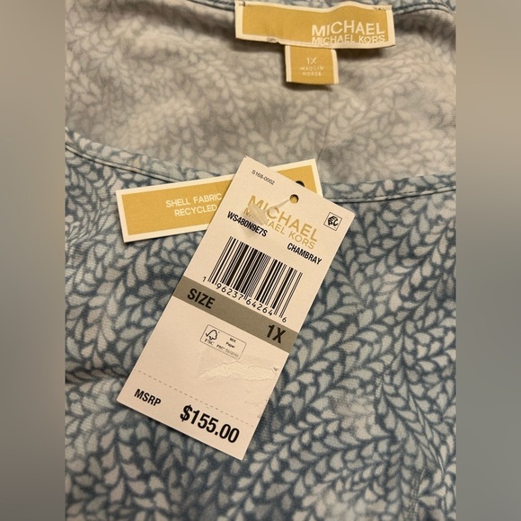 MICHAEL KORS PLUS SIZE STRETCH SCOOP NECK SLEEVELESS MAXI DRESS - Picture 4 of 4